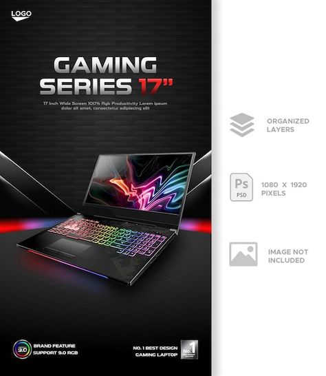 Gaming laptop sale promotion social medi... | Premium Psd #Freepik #psd #cover #post #banner #facebook-cover Laptop Sale, Social Media Post Design Templates, Cover Post, Electronics Sale, Not Book, Social Medi, Laptop Design, Laptops For Sale, Social Media Post Design