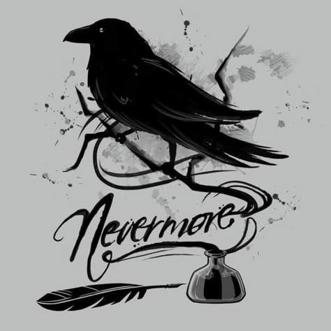 Quoth the raven, "Nevermore!" ~Edgar Allan Poe~ Allen Poe Quotes, Edgar Allen Poe Quotes, Tattoo Guide, Quoth The Raven Nevermore, Poe Quotes, The Raven Nevermore, Raven Nevermore, Quoth The Raven, Crows And Ravens