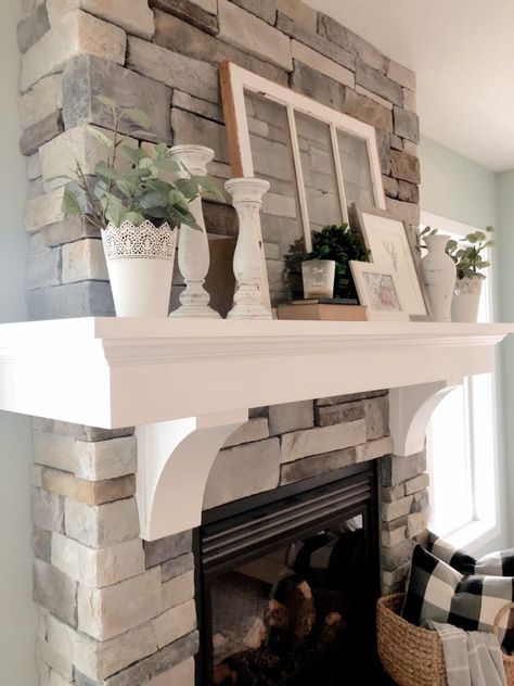 Farmhouse Mantel Decor, Farmhouse Fireplace Mantels, Farmhouse Mantle Decor, Farmhouse Fireplace Decor, Farmhouse Mantle, Farmhouse Mantel, Fireplace Mantle Decor, Fire Places, Fireplace Mantel Decor