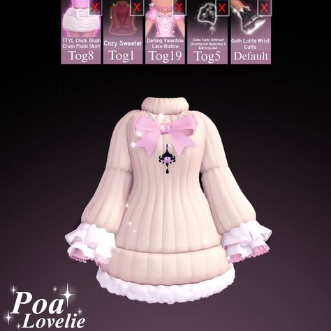 Royale High Cozy Sweater, Royale High Pjs Outfit, Royal High Ideas, Royalehigh Outfits Ideas, Rh Fit Ideas, Royal High Fits, Royale High Outfit Combos, Royale High Combos, Cute Royale High Outfits