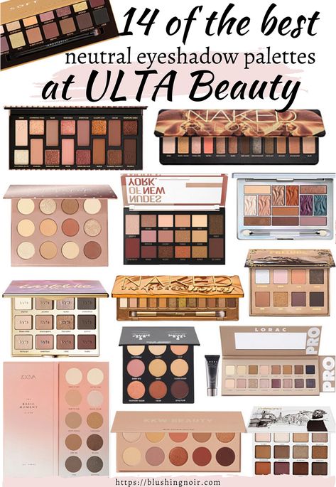 14 of the BEST, Neutral Eyeshadow Palettes at ULTA Beauty + Sale info! Abh Eyeshadow Palette, Best Eyeshadow Pallets, Kylie Eyeshadow Palette, Best Drugstore Eyeshadow, Eye Shadow Tutorials, Drugstore Eyeshadow Palette, Drugstore Eyeshadow, Natural Eyeshadow Palette, Best Eyeshadow Palette