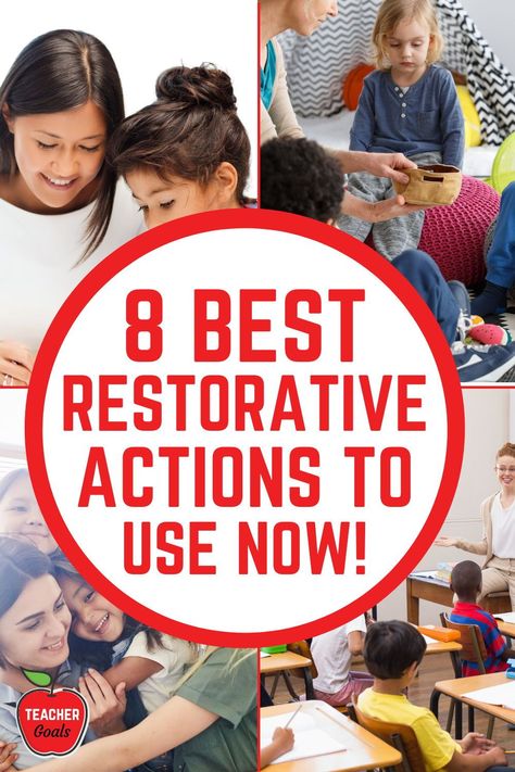 Building a positive classroom environment is a vital aspect of any elementary classroom! Here are 8 restorative practices you as a teacher can do NOW to connect and focus on building and nurturing relationships in your classroom! Teachergoals.com Restorative Practices Elementary, Restorative Practices School, Emotional Behavior Disorder, Classroom Behavior Management System, Student Growth Mindset, Positive Classroom Environment, Behavior Management System, Classroom Expectations, Responsive Classroom