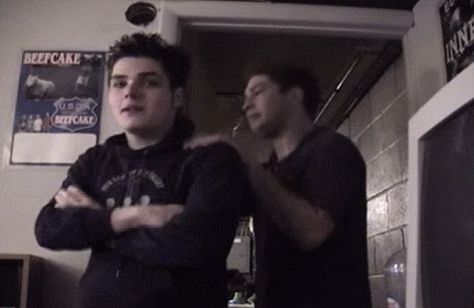 In light of the upcoming March 22 (if you don't what that is, I envy you. (two years ago on that day, My Chemical Romance broke up.)), here are a few gifs of our lord and saviour, Gerard Way. The Ghost Of You, Ray And Gerard, The Ghost Of You Gerard Way, Nurse Gerard Way, Professional Griefers Gerard Way, Gerard Way Kerrang, Ray Toro, Black Parade, Emo Music