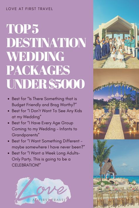 Weddings under $5000 // Budget Destination Wedding // Affordable Destination Wedding // All Inclusive Wedding Under $5000 // 2018 Destination Wedding // 2019 Destination Wedding // 2020 Destination Wedding Packages // Destination Wedding Planner // Destination Wedding Planning Budget Destination Wedding, Weddings Under 5000, Cheap Destination Wedding, Destination Wedding Budget, Affordable Destination Wedding, Best Destination Wedding, Cheap Wedding Venues, Wedding Destinations, Destination Wedding Dress