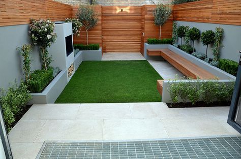 Small Garden With Shed, Small Garden Ideas Modern, Shed Inspiration, Moderne Have, Urban Garden Design, Front Garden Design, Modern Backyard Landscaping, Small Backyard Gardens, London Garden