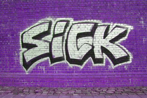 SICK blad !! Space Widgets, Sick Graffiti, Purple Explosion, Purple Graffiti, Purple Pages, Alphabet Graffiti, Graffiti Images, Graffiti Ideas, Graffiti Logo