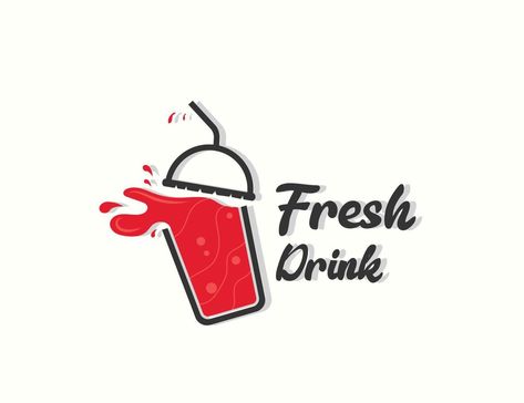 Drinks Logo Design Ideas, Food And Drink Logo Design Ideas, Soft Drinks Logo Design, Soda Logo Design Ideas, Drink Logos Design, Cocktail Logo Design Ideas, Smoothie Logo Design, Logo Cup Drink, Drinks Logo Ideas