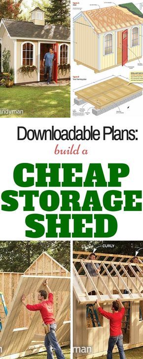 How to Build a Cheap Storage Shed: Printable plans and a materials list let you build our dollar-savvy storage shed and get great results.  http://www.familyhandyman.com/sheds/how-to-build-a-cheap-storage-shed/view-all Cheap Storage Sheds, Diy Storage Shed, Wood Shed Plans, Cheap Storage, Storage Shed Plans, Shed Plan, Building A Chicken Coop, Backyard Sheds, Backyard Shed