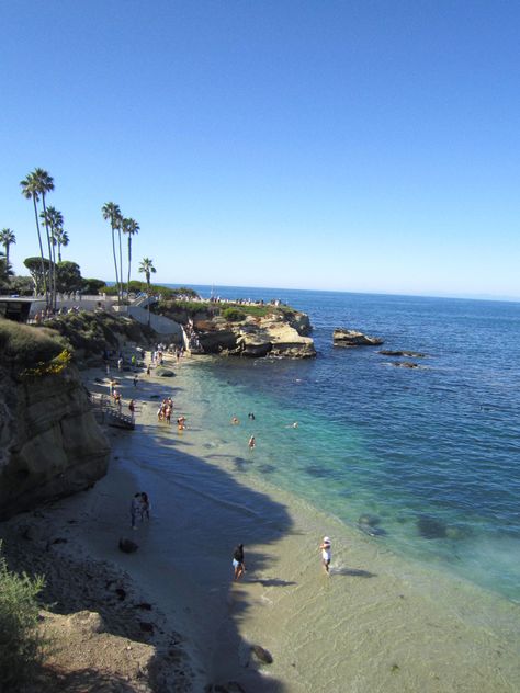 La Jolla cove beach blue waters view from above on a cliff Beach In San Diego, San Diego Aquarium, La Jolla Cove San Diego, Cali Beach Pictures, La Jolla California Homes, San Diego Vision Board, San Diego Spring Break, Summer In San Diego, Things To Do In Laguna Beach California