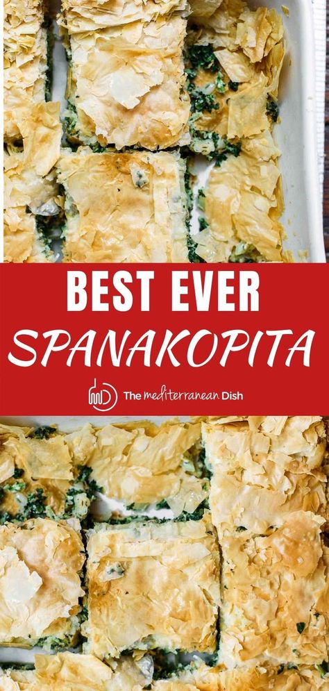 Spanakopita Recipe, Phyllo Dough Recipes, Greek Spinach, Greek Spinach Pie, Greek Foods, Spinach Pie, Greek Cooking, Phyllo Dough, Greek Dishes