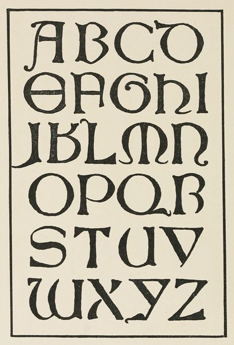 Folk Typography, Vine Lettering, Medieval Lettering, Art Nouveau Typography, Vintage Fonts Alphabet, Artistic Fonts, Medieval Font, Font Love, Whimsical Fonts