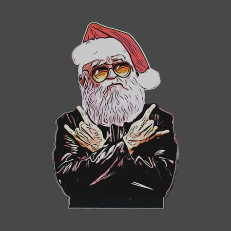 Rock N’ Roll Santa Rock And Roll Christmas, Rock N Roll Christmas, Christmas Posters, Santa Art, Christmas Merchandise, Bee Movie, Creepy Christmas, Music Drawings, Dark Christmas