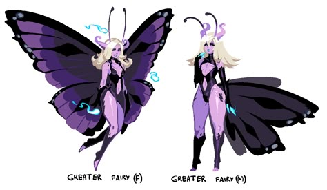 Butterfly Woman, Purple Dragon Art, Butterfly Character, Butterfly Oc, Insect Oc, Butterfly Character Design, Fantasy Creatures Art, Creature Concept Art, Fairy Art