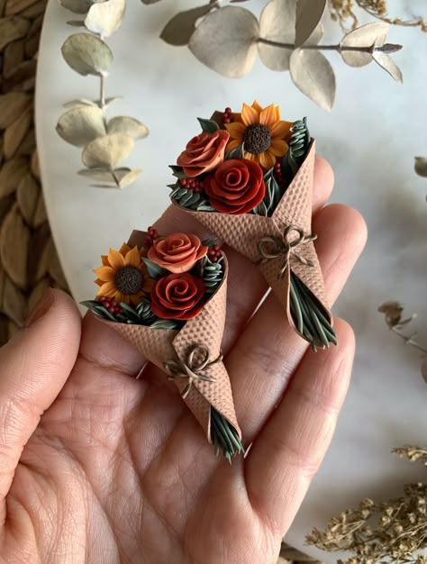 Gallery | Crafted by Arielle Polymer Clay Embroidery, Polymer Clay Gifts, Clay Keychain, Polymer Clay Flower Jewelry, Clay Diy Projects, Polymer Clay Diy, Polymer Clay Jewelry Diy, A Gift For A Friend, Cute Polymer Clay