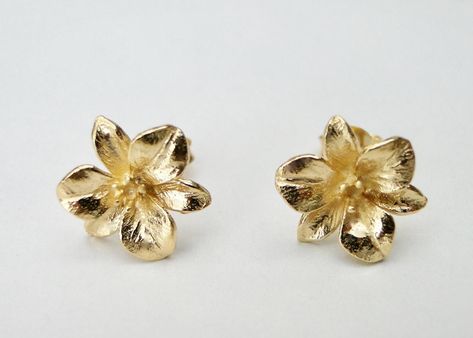 Earrings Studs 24k Gold Vermeil Flower Stud Earrings Gift for | Etsy Earrings Studs Diamond, Studded Accessories, Earrings Classic, Floral Studs, Minimalist Studs, Golden Earrings, Flower Stud Earrings, Flower Stud, Earrings Studs