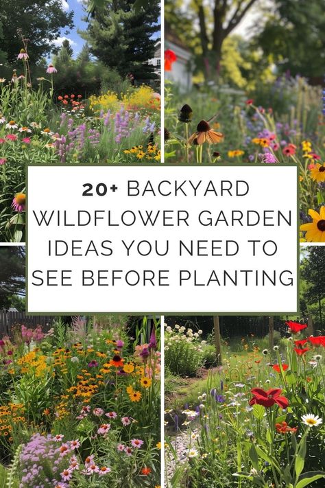 12 Backyard Wildflower Garden, Wildflower Garden Ideas, Garden Vertical, Garden Pathways, Butterfly Garden Design, Design Backyard, Garden Retreat, Sustainable Gardening, Simple Garden