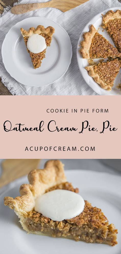 Oatmeal Cream Pie Pie, Oatmeal Cream Pie Dessert Recipes, Oatmeal Creme Pie Recipe, Oatmeal Cream Pie Dessert, Oatmeal Cream Pie Filling Recipe, Oatmeal Cream Pie Filling, Pie With Marshmallow Fluff, Homemade Oatmeal Cream Pie, Oatmeal Cream Pie Cookies