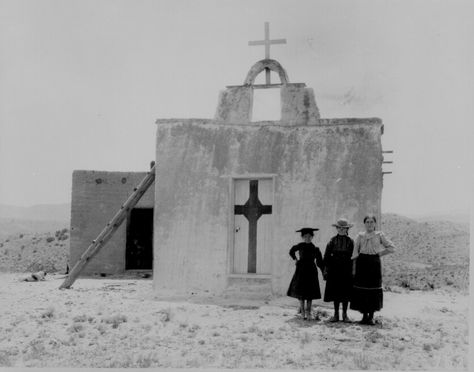 1908, New Mexico Blood Meridian, New Mexico History, Sunday Clothes, New Mexico Santa Fe, Mexico History, Country Churches, Into The West, New Mexico Usa, Country Church