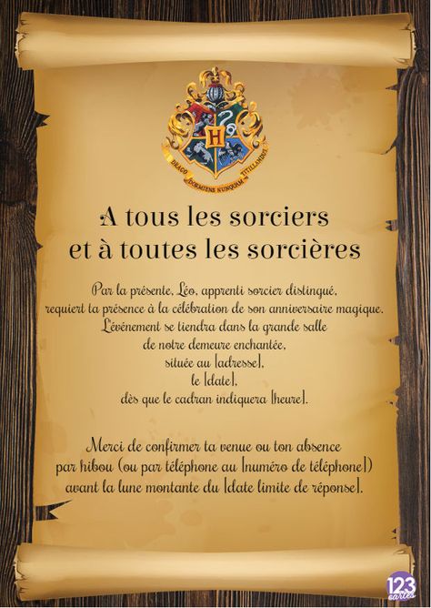 Invitation anniversaire Harry Potter - Gratuite - 123cartes Invitation Harry Potter, Harry Potter Invitation, Carte Harry Potter, Harry Potter Birthday Invitations, Halloween Harry Potter, Anniversaire Harry Potter, Pyjama Party, Harry Potter Birthday, Birthday Invitations