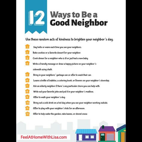 Whether you just settling into a new Home, or have been established for a while...  It's always nice to revisit ways to be a Good Neighbor... How about that resolution for New Year's? Happy New Year Everyone!!!🎉🤸🎯🏡🥂🍾❄ Neighbor Quotes, Vow Ideas, Just Right Books, Class Newsletter, Troop Beverly Hills, Proverbs 31 Ministries, Daisy Scouts, Neighborhood Watch, Faith Church