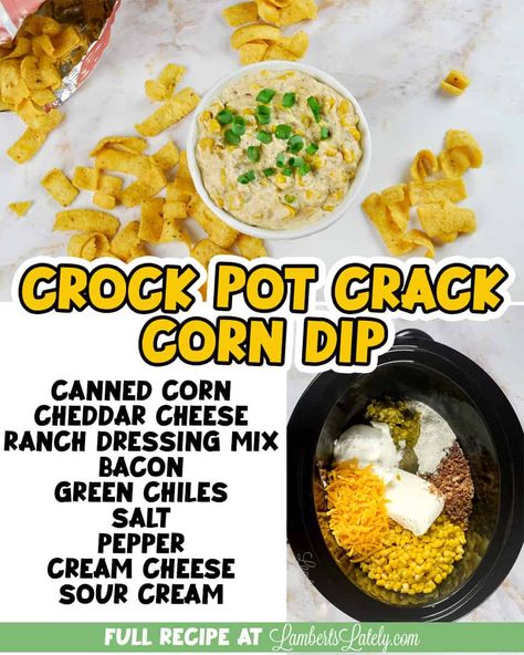 Game Day Crock Pot Dips, Crock Pot Cheese Dip Recipes, Appetizers For Party Crockpot, Crock Pot Street Corn Dip, Hot Corn Dip Crockpot, Dips Crockpot, Corn Dip With Cream Cheese Crock Pot, Warm Corn Dip Crock Pot, Street Corn Dip Crock Pot