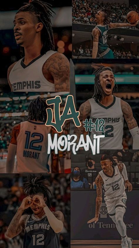 Nba Ja Morant Wallpaper, Basketball Theme Wallpaper, Basketball Wallpaper Ja Morant, J Morant Wallpaper, Ha Morant Wallpaper, Ja Morant Collage, Ja Morant Quotes, Hooper Wallpapers, Ja Morant And Lamelo Ball