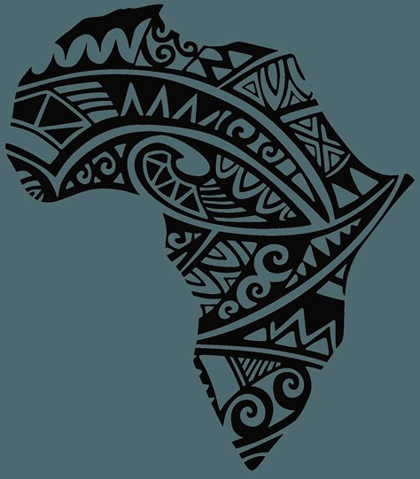 Africa Tattoo, Africa Silhouette, Stammestattoo Designs, Africa Tattoos, Tattoos Black Women, African Tattoo, African Symbols, Tattoo Patterns, Map Tattoos