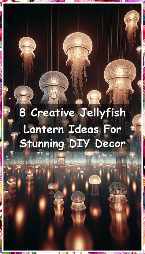 Looking to add a touch of whimsy to your decor? Check out these 8 creative jellyfish lantern ideas for stunning DIY decor. From paper lanterns to LED lights, these jellyfish-inspired creations will light up any room with a magical glow. Get inspired and create your own jellyfish lanterns to bring a unique and enchanting vibe to your space. Perfect for parties, events, or just adding a fun twist to your home decor. Dive into the world of jellyfish lanterns and let your creativity shine! Jellyfish Centerpiece, Hanging Jellyfish Decor, Jellyfish Lamp Diy, Jellyfish Diy Decorations, Diy Jellyfish Decoration, Hanging Jellyfish, Jellyfish Lantern, Outdoor Garden Lights, Fish Lanterns