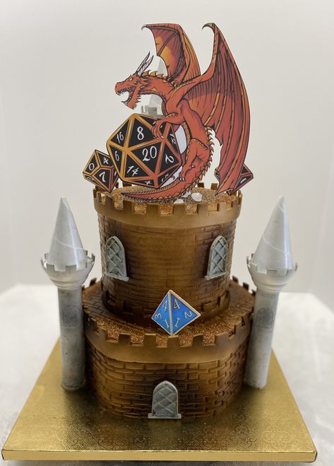 Dnd Cake, Dungeons And Dragons Cake, Dragons Cake, Knights Party, Grad Cakes, Dnd Party, Knight Party, Ideas Regalo, Medieval Party