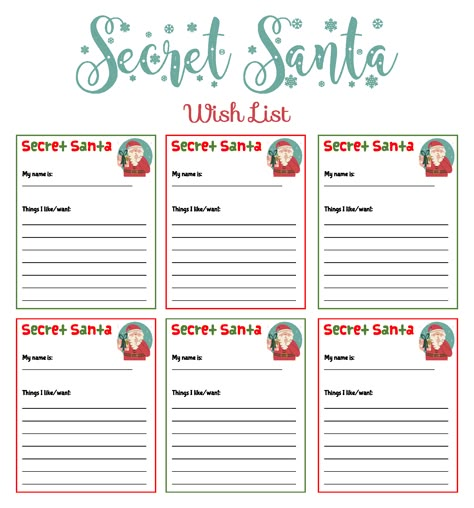 Secret Santa Wish List Template Secret Santa Survey Free Printable, Secret Santa Wishlist Template, Secret Santa Printable Free, Secret Santa Cards Free Printable, Gift Exchange List Template, Secret Santa Wish List Printable, Christmas Secret Santa List, Secret Santa List Template Free, Secret Santa Sign Up Sheet For Work