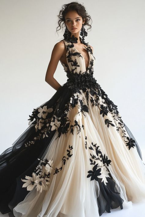 Wedding Dress With Black Accents, Aesthetic Outfits Winter, Goth Wedding Dresses, For School Outfits, Fashion Outfits Aesthetic, Black Wedding Gowns, Trend Outfit, Outfit Autumn, Outfit Ideas Winter