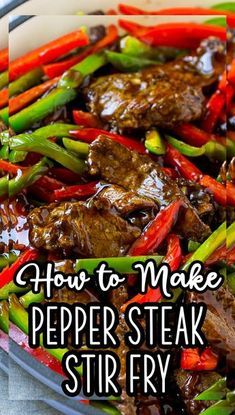 Sliced Steak Recipes, Pepper Steak Recipe Easy, Peper Steak, Pepper Steak Stir Fry, Steak Stirfry Recipes, Steak Stir Fry, Pepper Steak Recipe, Dinner Recipes Crockpot Healthy, Beef Stir Fry Recipes