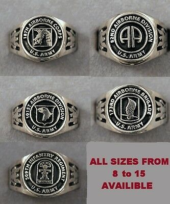 Find many great new & used options and get the best deals for Army Airborne Unit Ring Choice of 18th 82nd 101st 173rd 509th 82d  Sizes 8 to 15 at the best online prices at eBay! Free shipping for many products! Cheap Mens Rings, Us Army Infantry, Army Rings, Men's Engagement Rings, Army Airborne, Promise Rings For Men, Mens Rings For Sale, Airborne Army, Military Jewelry