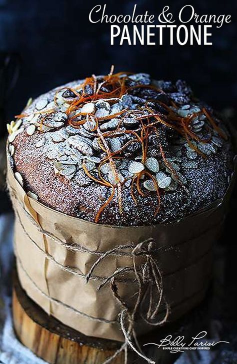 Easy Panettone Recipe - super classic and super delicious holiday sweet bread that has fresh orange and chocolate chips in it! Panatone Bread Italian Christmas, Panatone Bread, Easy Panettone Recipe, Chocolate Panettone, Panettone Bread, Panettone Recipe, Orange And Chocolate, Almond Biscuits, Billy Parisi