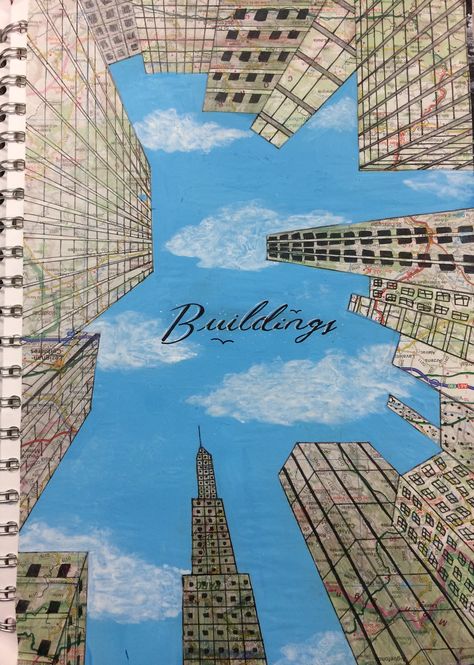 Buildings’ Title Page, GCSE sketchbook Sketchbook Cover Ideas, Sketchbook Architecture, Art Gcse Ideas, Gcse Sketchbook, Sketchbook Ideas Inspiration, Gcse Art Ideas, Art Sketchbook Ideas, Photography Sketchbook, Textiles Sketchbook