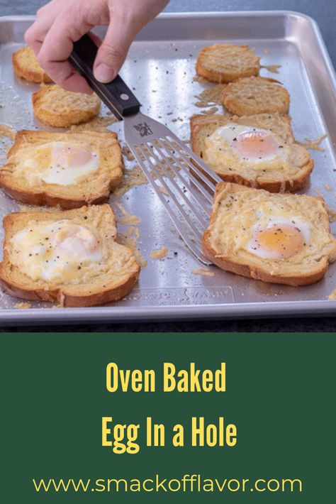 Oven Over Easy Eggs, Egg In Toast Hole Oven, Egg In Hole Toast, Baked Egg Toast, Egg In A Hole Oven, No Meat Lunch, Eggs In A Hole, Toad In A Hole, Quick Meal Recipes