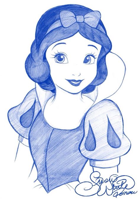 Snow White Drawing, Disney Princess Sketches, Princess Sketches, Drawing Disney, Walt Disney Princesses, Princess Tattoo, Cartoon Drawings Disney, Disney Drawings Sketches, Drawing Eyes