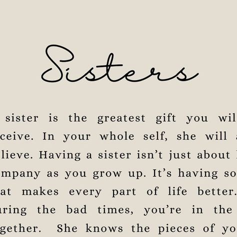 Sister Growing Up Quotes, Having A Sister Quotes, 3 Sisters Quotes, Big Sister Quotes Meaningful, Bad Sister Quotes, Sister Best Friend Quotes, Sisters Quotes Meaningful, Poems About Sisters, Quotes About Sisters Bond