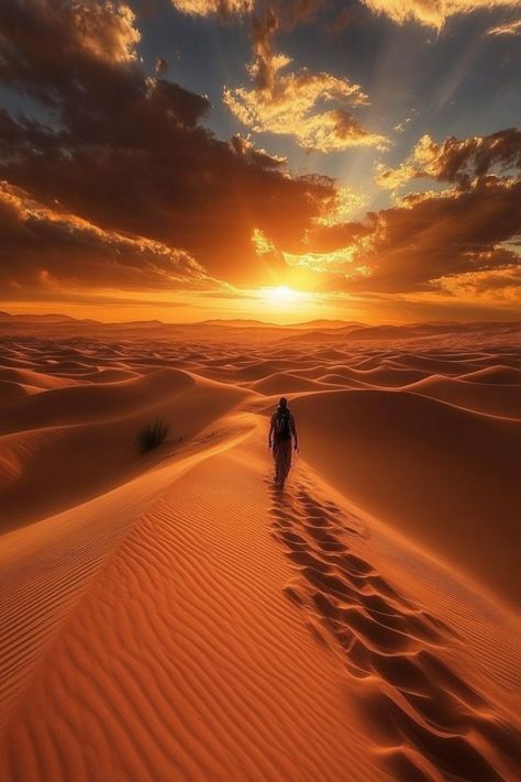 Take a solo journey into the vast Sahara Desert. Experience the tranquility of the dunes, sleep under the stars, and explore ancient Berber culture. 🏜️ #SoloTravel #SaharaAdventure #DesertJourney Desert Morocco, Sleep Under The Stars, Desert Sahara, Deserts Of The World, Desert Dunes, Hot Desert, The Sahara Desert, Sleeping Under The Stars, Sunrise And Sunset