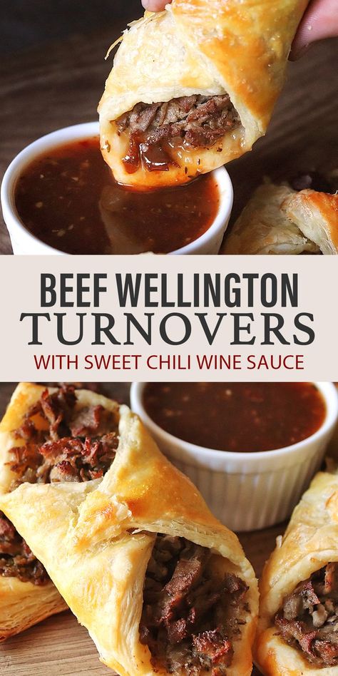 Beef Wellington Turnovers, Beef Wellington, Think Food, Beef Dinner, Sweet Chili, Beef Dishes, Meat Dishes, Finger Food, Junk Food