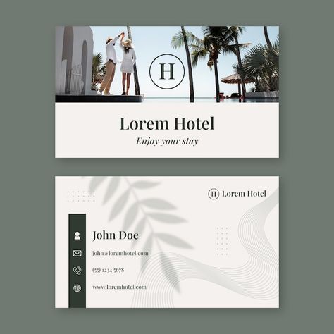 Hotel Business Card Design, Hotel Visiting Cards Design, Hotel Card Design, Hotel Business Card, Menu Design Inspiration, Hotel Card, Hotel Business, Name Card Design, Visiting Card Design