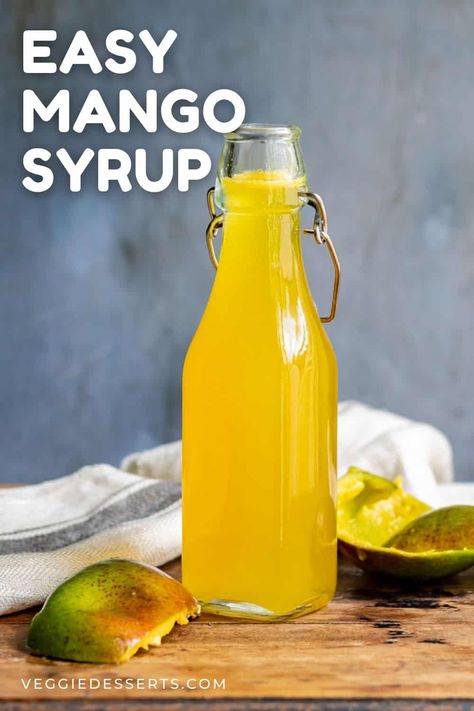 Mango Syrup Recipe, Fruit Syrup Recipe, Passionfruit Recipes, Passion Fruit Syrup, Soda Syrup, Drink Syrups, Dairy Free Treats, Simple Syrup Recipes, Cocktail Syrups