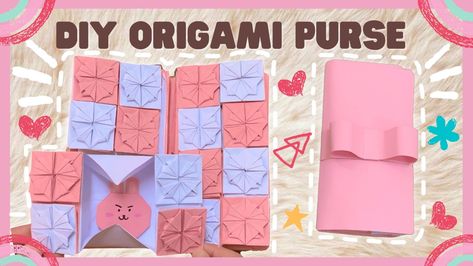 #origami #papercraft #diy Origami Purse, Origami Wallet, Tutorial Origami, Cute Origami, Paper Purse, Wallet Tutorial, Purse Tutorial, Easy Origami, Diy Origami