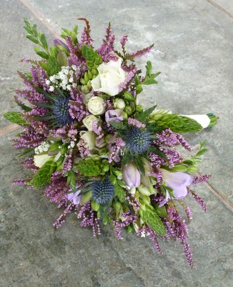 Heather Bouquet, Outlander Wedding, Scottish Weddings, Heather Flower, Heather Wedding, Floristry Design, Highland Wedding, Scotland Wedding, Brides Bouquet