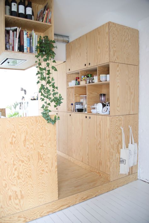 Small Kitchen Design, Plywood Kitchen, Plywood Interior, Pine Plywood, Plywood Furniture, Kitchen Remodeling Projects, Kitchen On A Budget, Kitchen Remodeling, 인테리어 디자인