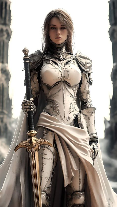 Nightingale Armor, Female Armor, Female Knight, Knight Armor, Fantasy Races, Blackest Knight, Fantasy Armor, Fantasy Dress, Fantastic Art