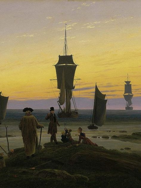 Caspar David Friedrich Paintings - A Look at the Best! - artincontext.org David Friedrich Caspar, Casper David Friedrich Paintings, Casper Friedrich, Casper David Friedrich, Caspar David Friedrich Paintings, Casper David, German Ancestry, Iconic Paintings, David Friedrich