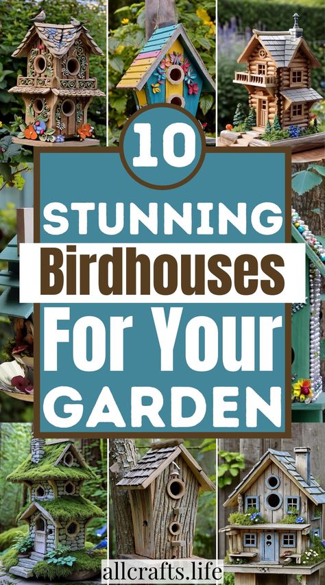 Birdhouse Diy Ideas, Birdhouse Display Ideas, Birds Houses Ideas, Unique Bird Houses Diy Birdhouse Designs, Painting Birdhouses Ideas, Cute Birdhouse Painting Ideas, Unique Bird Houses Diy, Painted Bird Houses Ideas, Diy Birdhouse Ideas