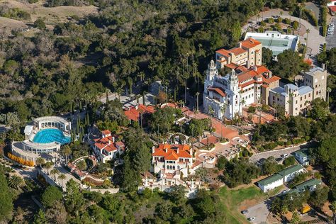 Hearst Castle - From Above with Aerial Photography | West Coast Aerial Photography, Inc European Artwork, Seasons Of Love, William Randolph Hearst, Hearst Castle, San Simeon, Cool Homes, Aerial Photograph, Travel Quotes Inspirational, Central Coast