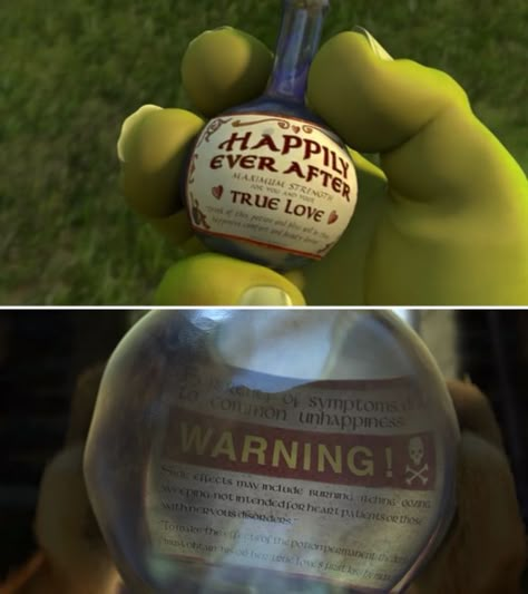 Shrek Potion Tattoo, Shrek Potion, Shrek Wedding Theme, Happily Ever After Potion, Shrek Themed Wedding, Shrek Tattoo, Shrek Party Ideas, Shrek Themed Party, Shrek Halloween